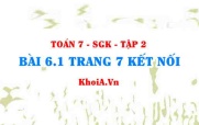 Bài 6.1 trang 7 Toán 7 Kết nối tri thức Tập 2